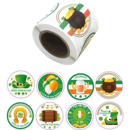 St. Patricks Day Stickers Clover green hat beer Gift decor Sealing label stickers Irish Festival Crafts DIY Stationery stickers