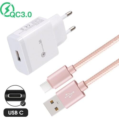 Fast Charging USB Charger For Samsung A12 A32 A51 A71 A50 A20 A30s A40 S8 S9 S10 S20 Note 8 9 10 Type C USB Quick Charger Cable