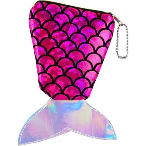 Ladies Mermaid Multicolor Cute Student Coin Purse Keychain Bag Ladies Coin Purse Children Coin Purse Holiday Gift USB Bag