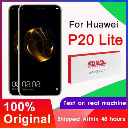 100% Original 5.84'' LCD For Huawei P20 Lite / Nova 3e LCD Display Touch Screen Digitizer Assembly ANE-LX1 ANE-LX3 With Logo