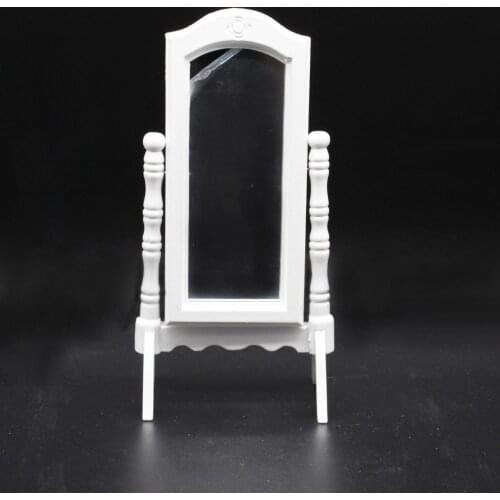 1:12 Dollhouse Miniature White Dressing Mirror Bed Room Furniture