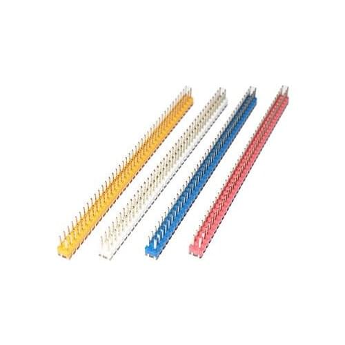 10PCS 2.54mm pitch double row pin 2*40p straight pin copper pin gold-plated red/blue/white/orange