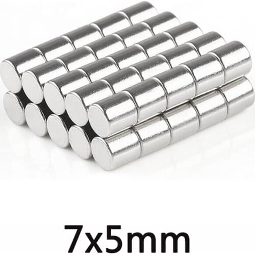 100/200/300pcs 7*5 mm Neodymium magnet disc 7x5mm N35 NdFeB Dia 7x5mm Strong Small Magnetic Magnets For Craft 7mm x 5mm