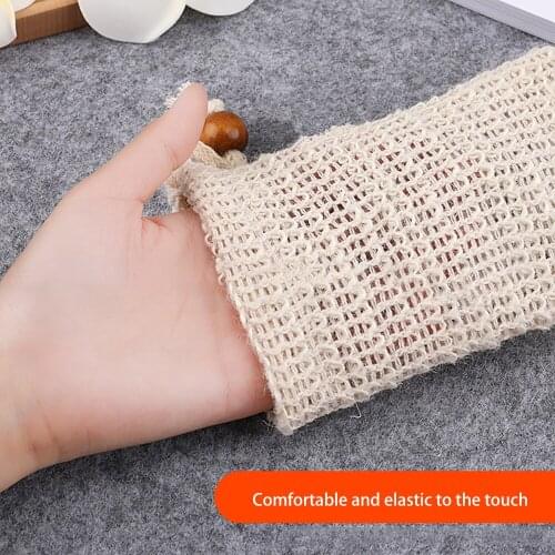 12PC New Style Saver Pouches Bath Soap Bag Natural Sisal Shower Soap Bag Exfoliator Sponge Pouch Comfortable Blister Mesh