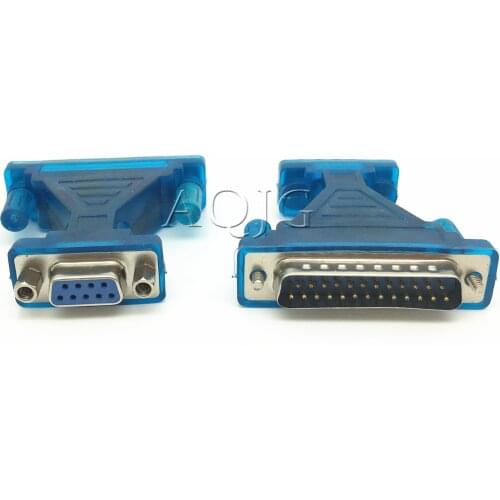 2PCS Com Serial RS232 DB9 Female to DB25 Male Adapter jack