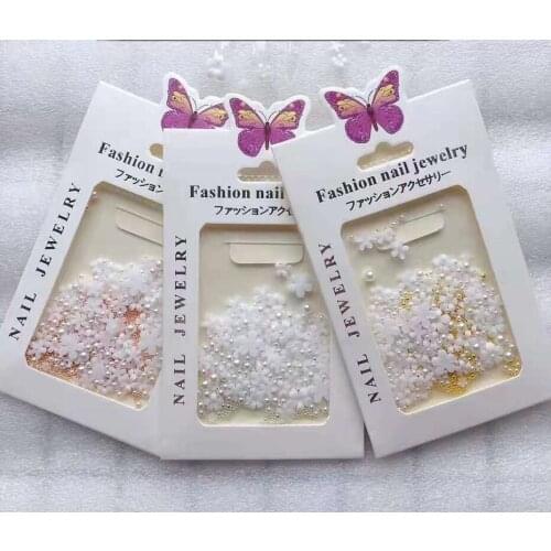 Nail edelweiss accessories mixed steel ball pearl rivet mermaid her teddy bear mermaid