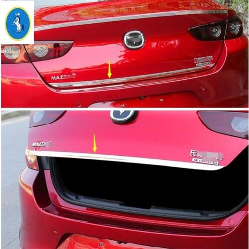 Yimaautotrims Auto Accessory Rear Trunk Accent Cover Tail gate Tailgate Trim Back Boot Door Sticker Fit For Mazda 3 2019 2020