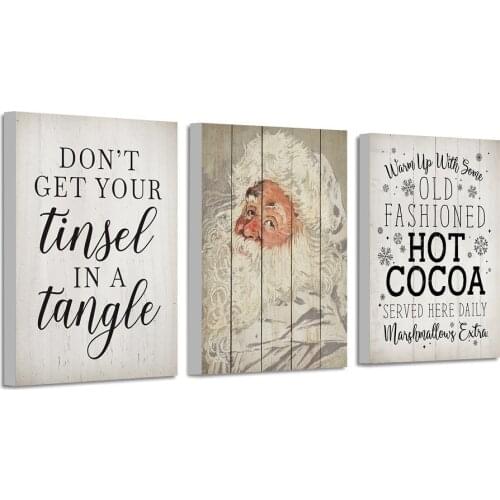 Old Fashioned Christmas Santa Decorative Wall Art Canvas Print Poster Canvas Paintings Christmas Gifts Kids Room Wall Home Decor