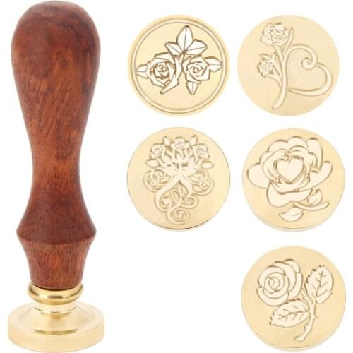 Wood Handle Antique Metal Sealing Wax Stamps DIY Stamp Craft Envelop Decoration Wedding Invitations Sealing Stamp