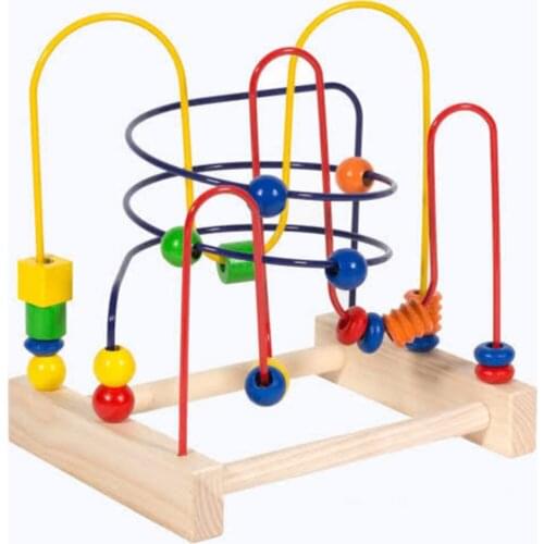 Wood Coordination Game Coil Spring Maze Educational Toys