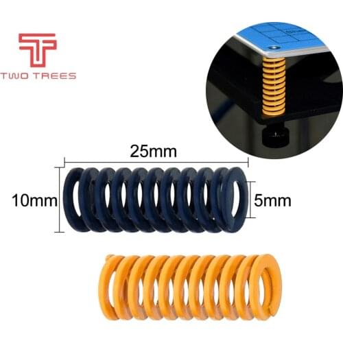10pcs 4PCS 3D Printer Parts Spring Imported Length 25mm OD 10mm ID 5mm For Heated bed CR-10 CR-10Mini CR-10S Series 3D Printer