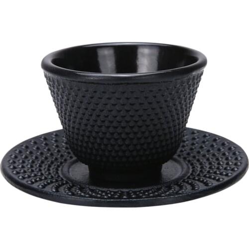 Hot YO-Cast Iron Tea Cups Drinkware Chinese Handmade Kung Fu Coffee Tools Health Care Polka Dot Iron Cup Iron Pot Retro Cup