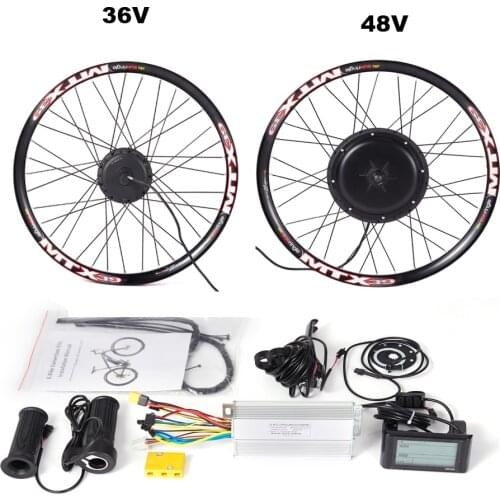 MTX33 MTX39 rim 250W- 1500W Ebike kit 20-29inch front or rear wheel conversion for disc brake bicycle electric bike kit 36V 48V