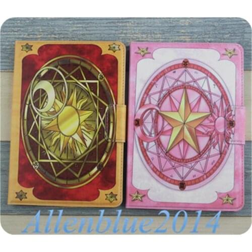 Anime Cardcaptor Card captor Kinomoto Sakura Cartoon Cute Stand Leather Cover Case for Apple iPad 6543 Air 2 Mini Pro Cosplay