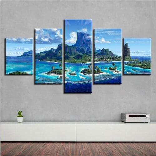 Beautiful Scenery HD Printed 5 Piece Canvas Art Scenery Painting Wall Pictures for Living Room Home Decor Anime Poster Wall Art