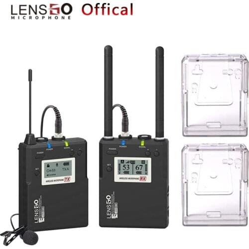 LENSGO Wireless Lavalier Microphone System LWM-338C compatible DSLR Camera Smartphone Camcorder Video Recording(RX+TX)