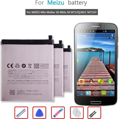 BA712 2930mAh Li-ion Polymer Battery For MEIZU M6s Meilan S6 Mblu S6 M712Q/M/C M712H Bateria