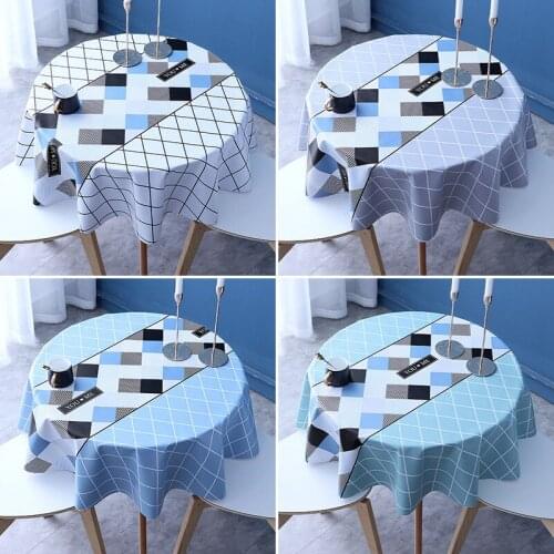 Small Round Tablecloth PVC Material Waterproof Table Cloth Nordic Home Decor Tea Table Cover toalhas de mesa T433