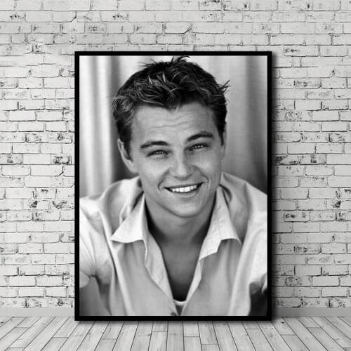 Canvas Wall Art HD Leonardo DiCaprio Handsome Man Prints Poster Home Decoration Painting For Bedroom Modular Pictures Framed