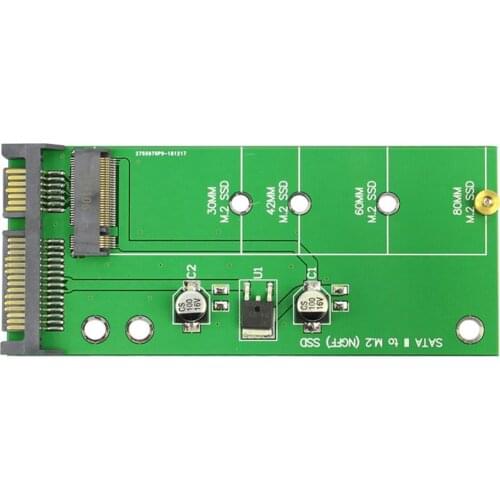 NGFF M.2 Adapter Card M.2 NGFF SSD to 2.5in SATA 3 Adapter Converter for 2230/ 2242/ 2260/2280 Solid State Drives Accessories