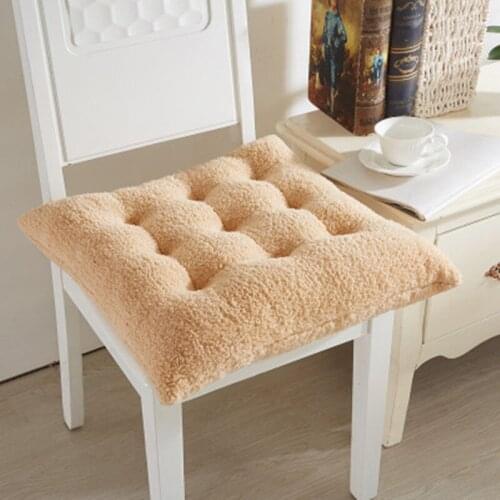 Seat Cushion Bucolic Lovely Soft Candy Color Lambswool Super Cozy Squishy Office Hassock