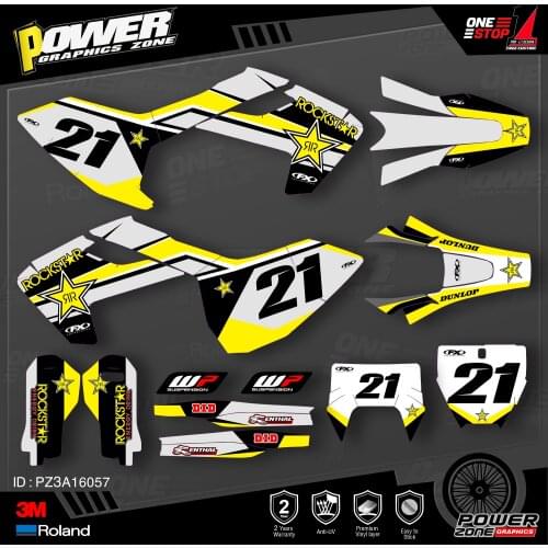 PowerZone Custom Team Graphics Decals 3M Stickers Kit For Husqvarna Sticker 2016-18 TC FC TX FX FS 2017-19 TE FE 125-450cc 57