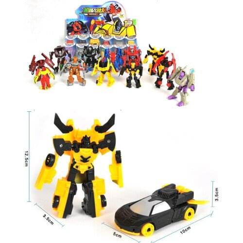 Transformation Deformation Robot Yellow Car Compatible Model Building Kid"s Block Hobbies Car Model early education Kids Toy