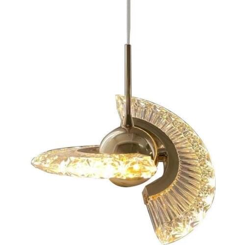 Nordic luxury restaurant front desk bar aisle window bedroom bedside modern minimalist net red flying saucer small chandelier