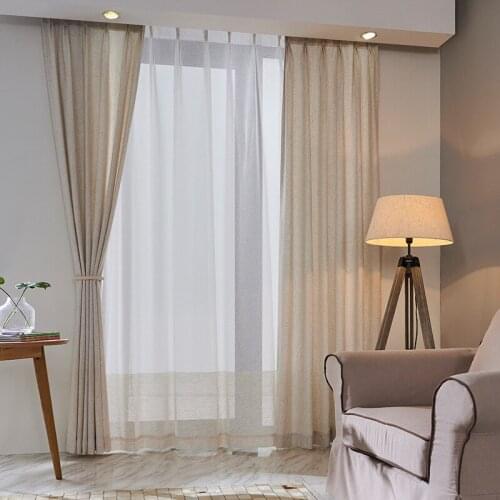 Curtains for Living Dining Room Bedroom Modern Simple Plain Color Curtains Bedroom Nordic Pure Color Blackout Curtains