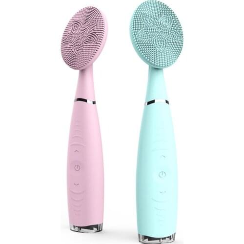 Silicone Pore Cleaner Electric Facial Cleansing Brush Waterproof High Frequency Face Washing Massage Blackhead Removal Skin Care