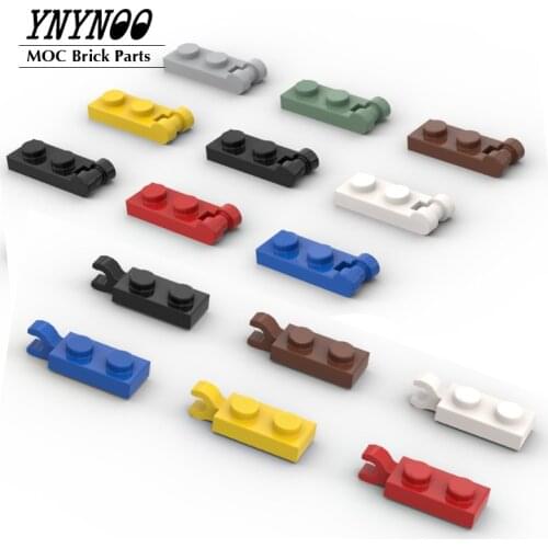 30Pcs/lot Plate Special 1x2 With Clip Horizontal 60478 MOC Building Blocks Bricks Parts Toys for Kids Education fit for 63868