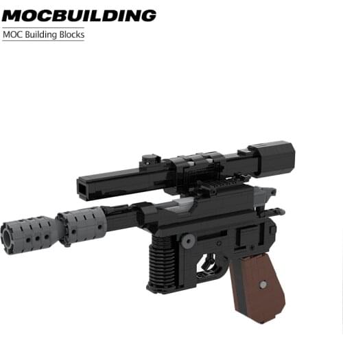 Movie Creative Building Blocks MOC Weapons DL-44 Shock Wave Gun Assembly Model DIY Kit Childrens Puzzle Toys