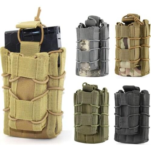 Molle System Magazine Pouch Nylon Double Layer Storage Bag Airsoft Tactical AK 7.62 M4 5.56 Rifle Hunting Accessories