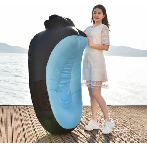 Outdoor Inflatable Sofa Camping Portable Lounger Air Chair Thicken Anti-Air Leaking Hammock Waterproof Couch For Picnic Beach
