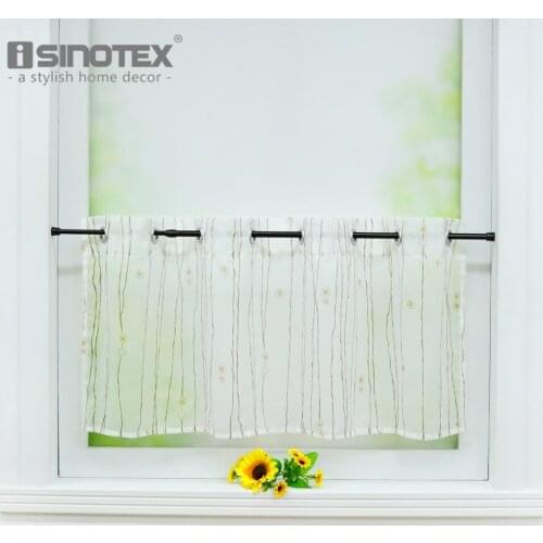 1PCS/Lot Half Curtain Window Treatment Voile Cafe Curtain Transparent Sheer Kitchen Screening Tulle Panel Drape Decor