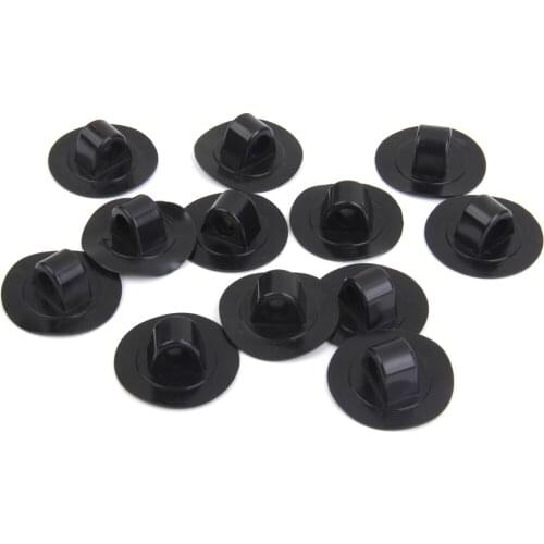 12Pcs Black Small PVC Rope Cord Mount Clip Hook Buckle for Kayak Canoe Dinghy