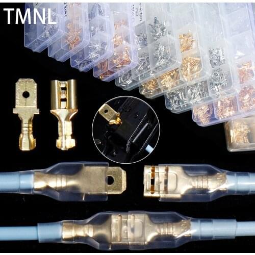 2.8/4.8/6.3mm wire sheath connector crimping connection Electrical Spade Terminals Assortment Plug cold pressing Crimp Lug Cable