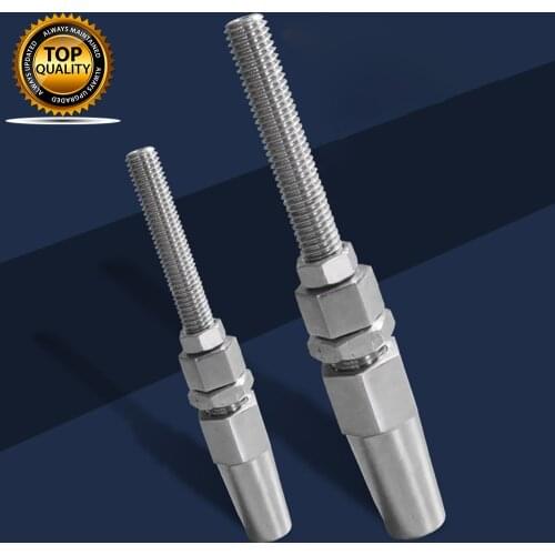 3MM STAINLESS 316 SWAGELESS THREAD TERMINAL /WIRE ROPE