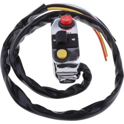 7/8" 22mm 3 Functions Handlebar Front Left Switch For Motorcycles