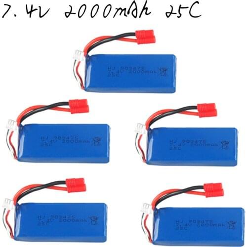 903475 2S 7.4V 2000mah 25C Lipo Battery For Syma X8C X8W X8G X8HC HQ899 Wlltoys 12428/12423 RC Quadrocopter Car spare parts