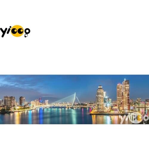 Full Square Drill Diamond Painting Embroidery Cross Stitch Skyline of Rotterdam Rhinestone Mosaic Home Decor Gift XD0102