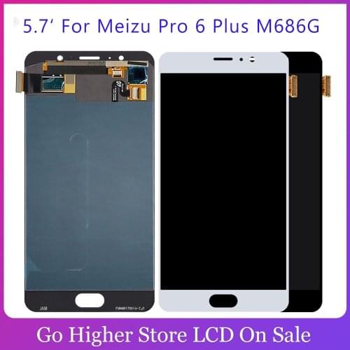 5.7‘ For Meizu Pro 6 Plus Lcd M686G Lcd Display Touch Screen Panel Glass Phone Assembly Repair Part
