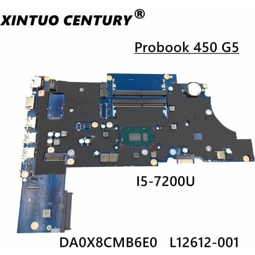 For HP For Probook 450 G5 laptop motherboard DA0X8CMB6E0 L12612-001 motherboard i5-7200U CPU GT930M GPU 100% TEST OK