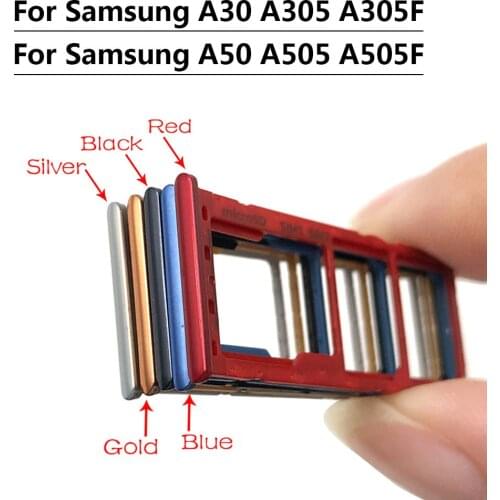 For Samsung Galaxy A30 A50 A305F A505F A305 A505 Single Dual Sim Card slot tray Holder repair part