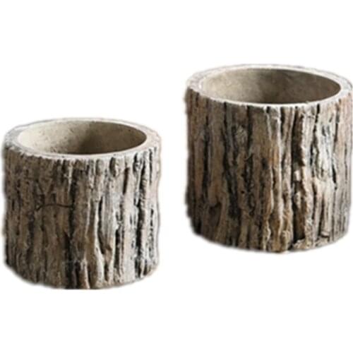 DIY Resin Cement Candlestick Mold National Tree Bark Root Silicone flower pot Molds Concrete Planter Making Clay Mould