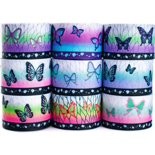 Kimetsu No Yaiba Cartoon 50 Yards Japan Anime Printed Grosgrain,satin Ribbon,planar resins 30 pcs