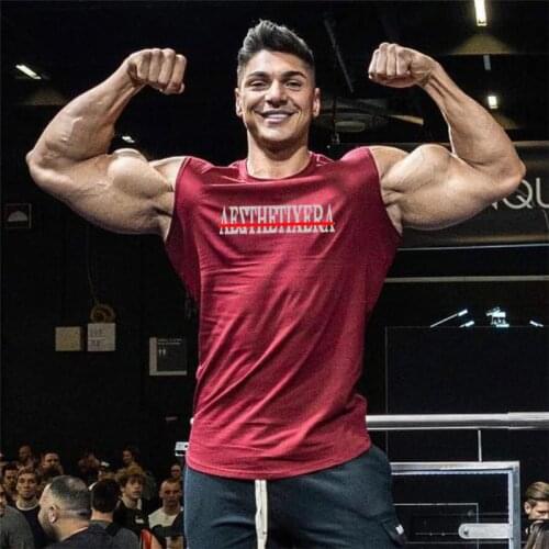 Mens Compression Sleeveless Shirt New Summer Bodybuilding Gyms Vest Fitness Clothing Tights Tank Tops Cotton Muscle Undershirt