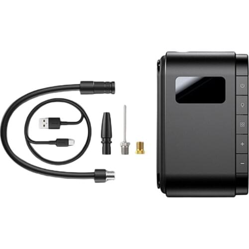 Tire Inflator Air Compressor Cordless Car Tire Pump with Rechargeable Battery Car Power Adapter Digital Pressure Gauge