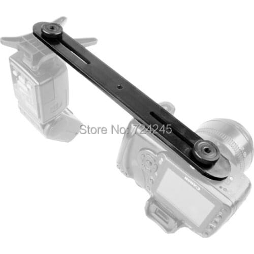 IShoot Metal Dual DSLR Camera Holder Flash Bracket Mount Support for 1/4" Tripod/Photo Studio Light Stand