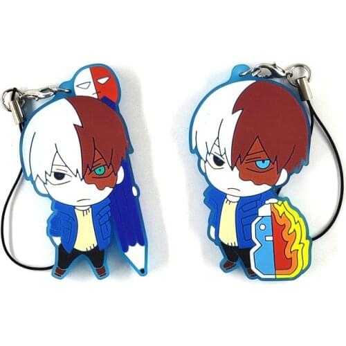 My Hero Academia Japanese anime figure bakugo katsuki OCHACO URARAKA Todoroki Shoto mobile phone charms/keychain/strap